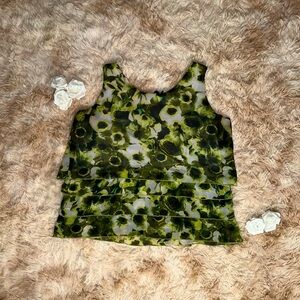 Skye’s the limit green floral halter top